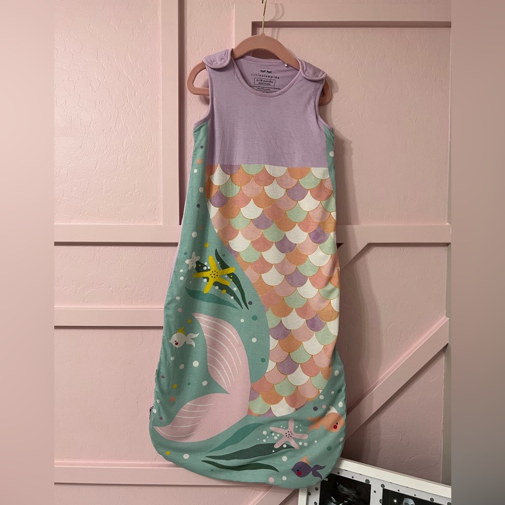 Little Sleepies Mermaid Sleep Sack - Purple and Pastel Colors